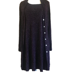 RABBIT designs Cocktail 2 pieces sheath Dress & Cardigan purple - no size tag